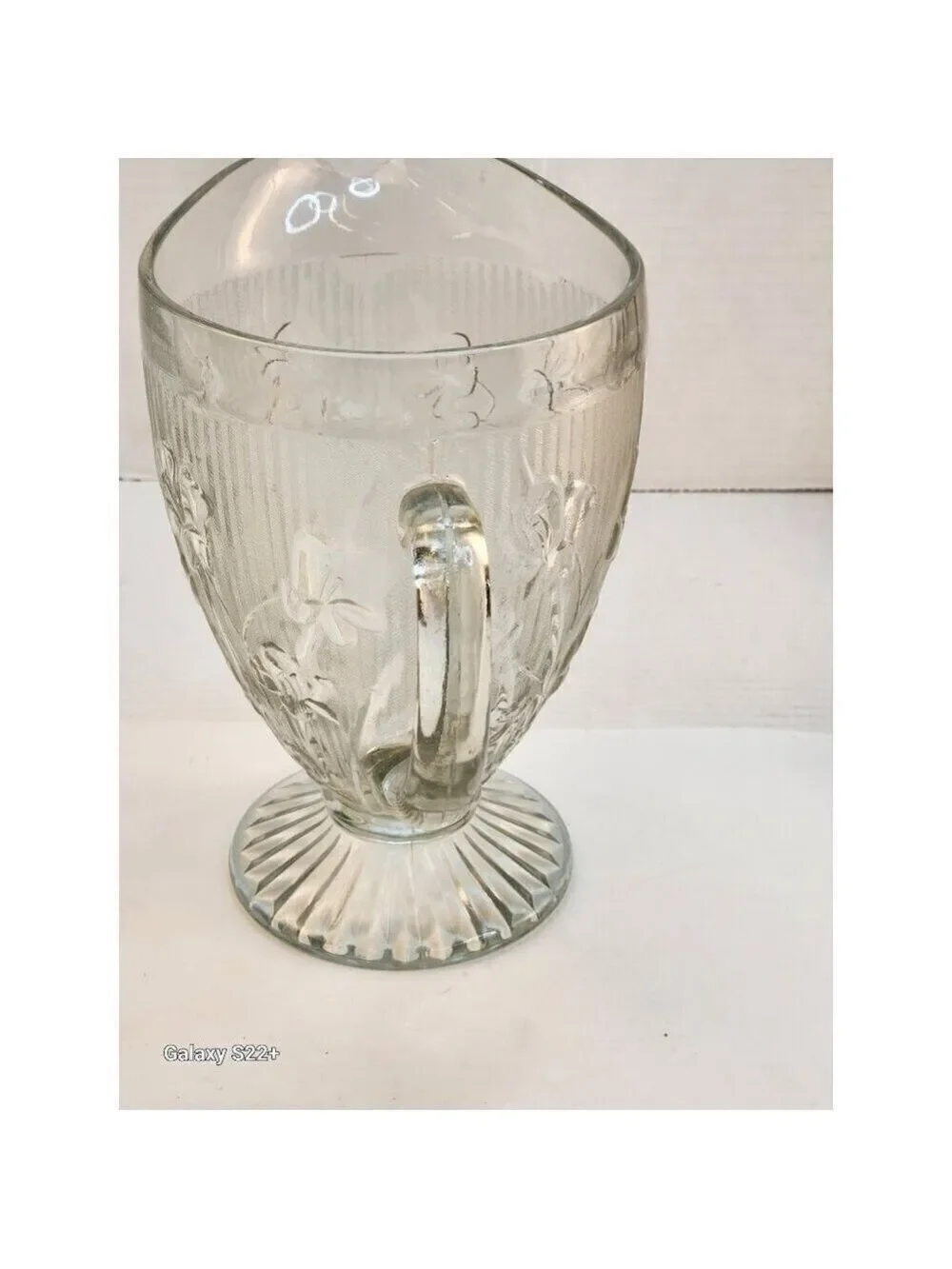 Vintage Jeanette Iris & Herringbone Clear Carnival Depression Glass 9